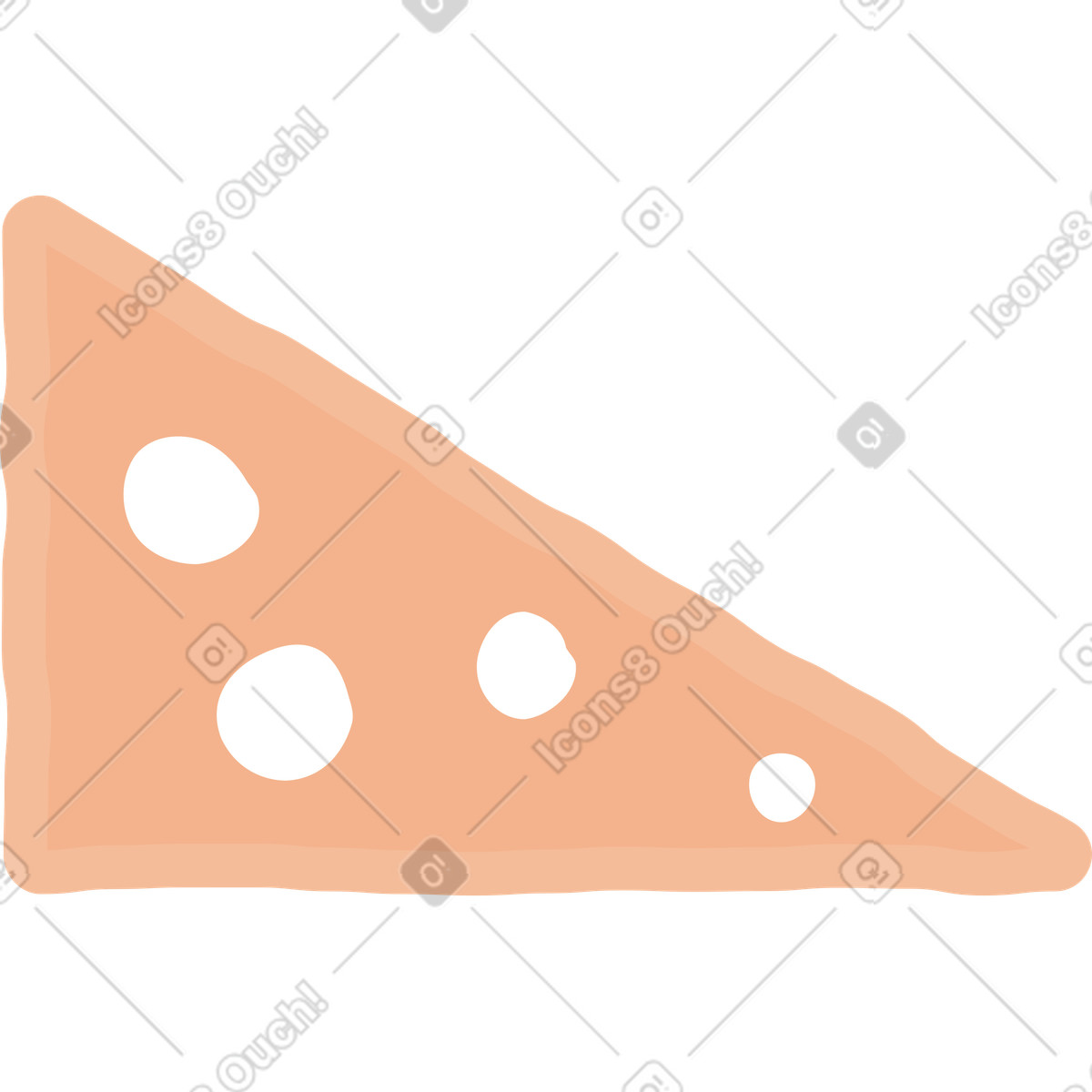 Cheese illustration in Stripy style download in PNG, SVG