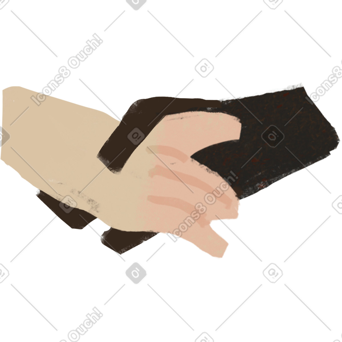 Handshake illustrazione in stile Fabulous scarica in PNG, SVG