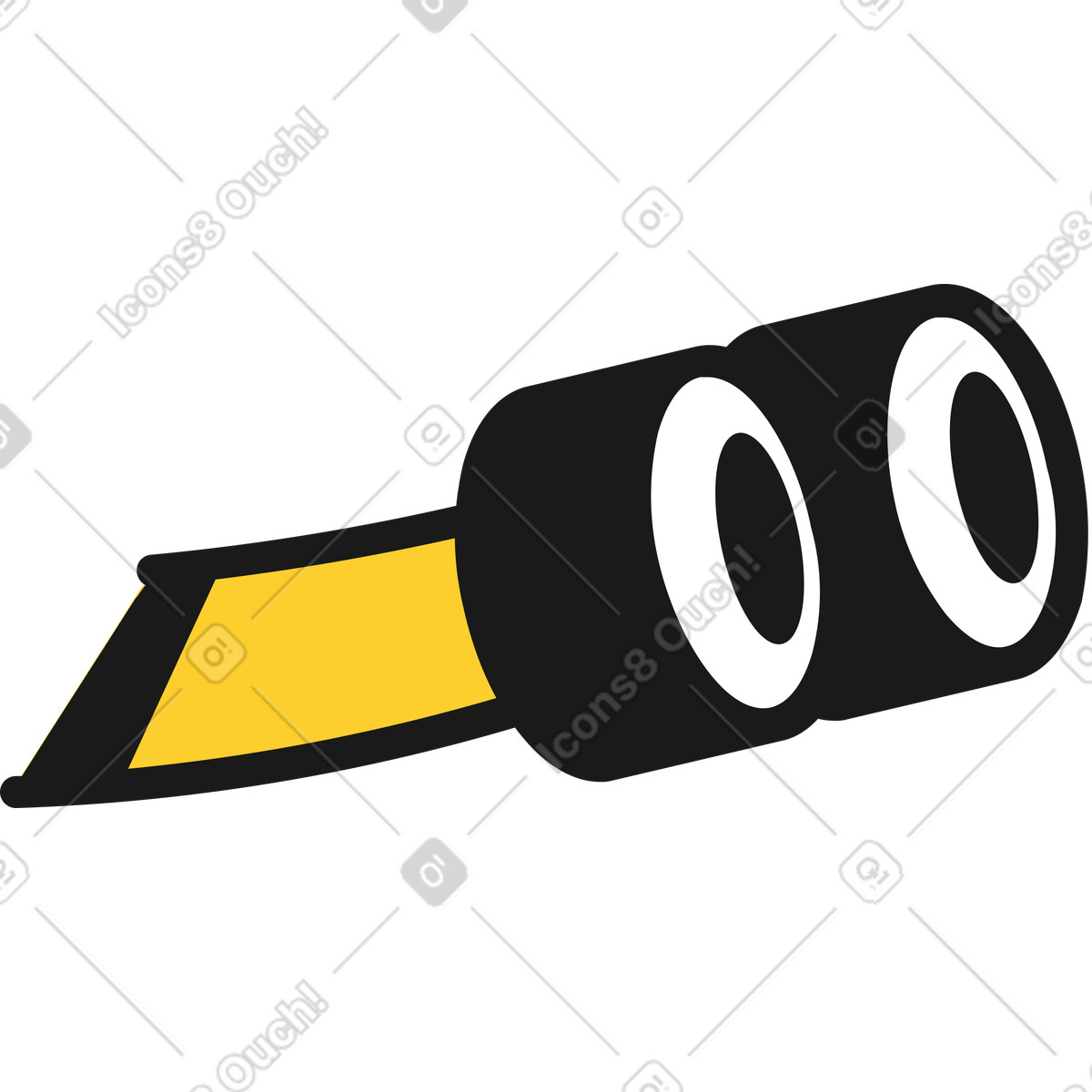 Brille-Illustration im Taxi-Stil als Download in PNG, SVG
