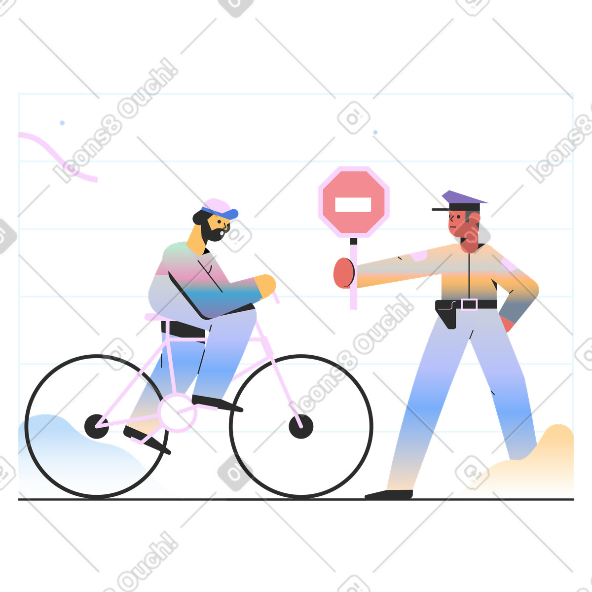 Non c'è modo illustrazione in stile Marginalia scarica in PNG, SVG