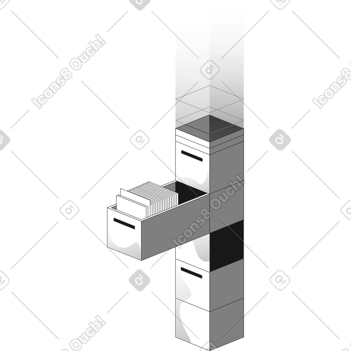 Ilustración Archive en estilo Futuristic a descargar en PNG y SVG