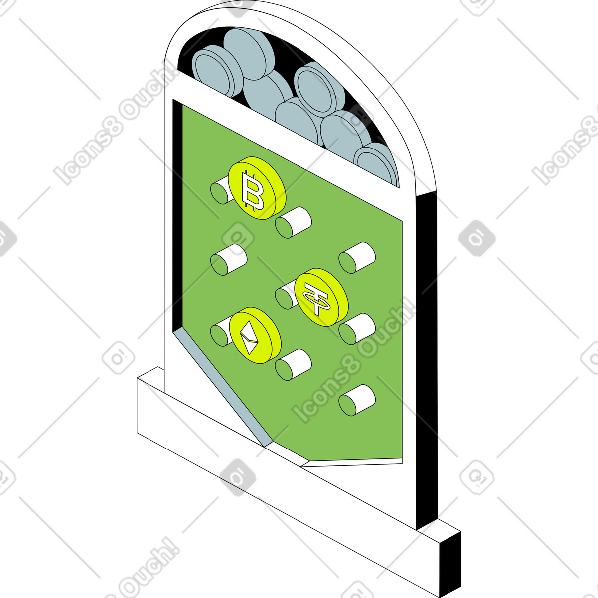 Illustration Machine à pièces dans le style Isometric télécharger aux formats PNG, SVG