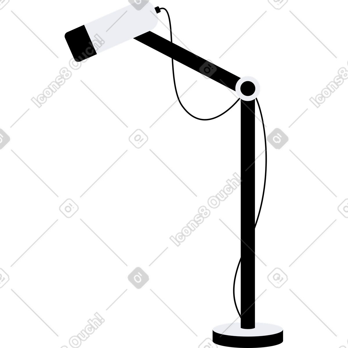 Ilustração de Microfone mesa em no estilo Vivid para baixar em PNG, SVG