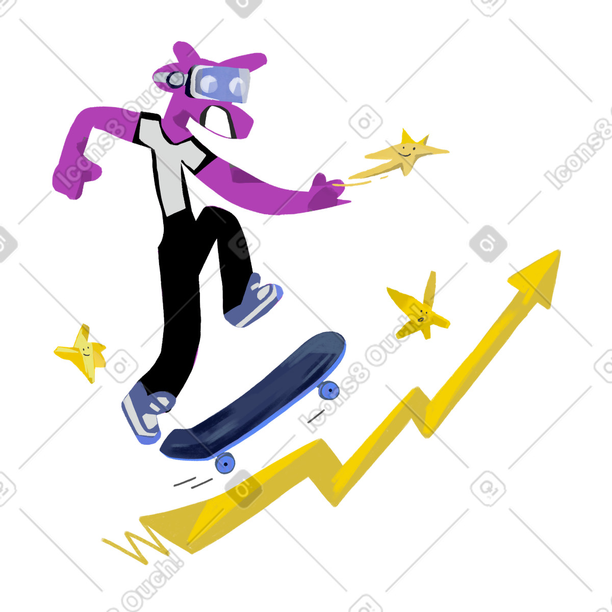 Erfolgreicher start-Illustration im Atomic-Stil als Download in PNG, SVG