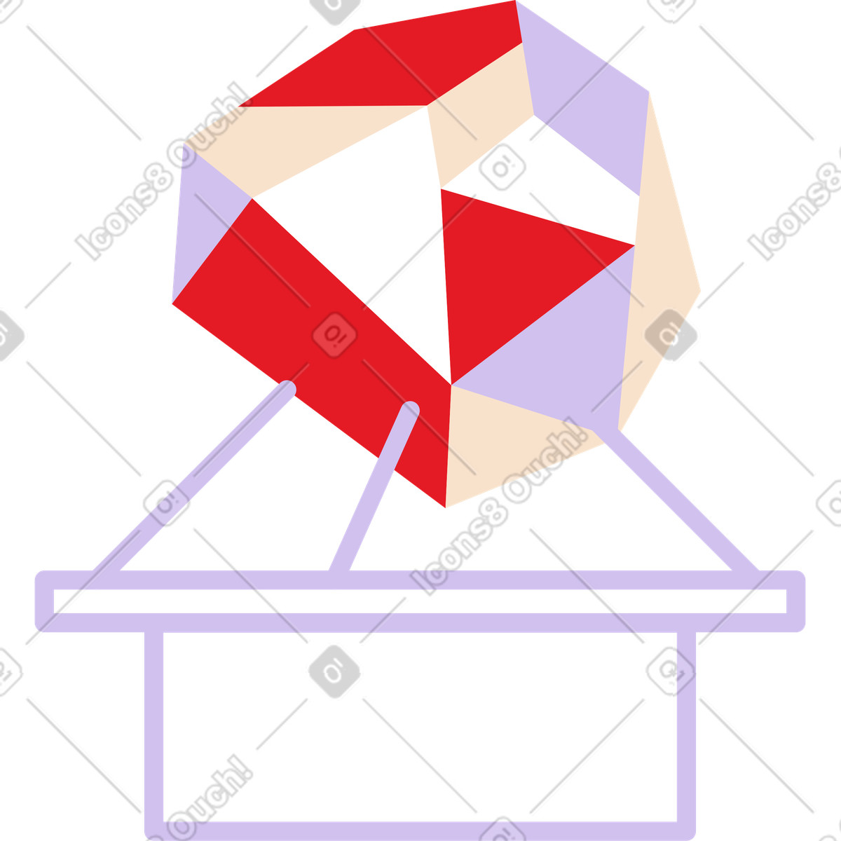Ilustración Diamante en un soporte estilo Folks a descargar PNG y SVG