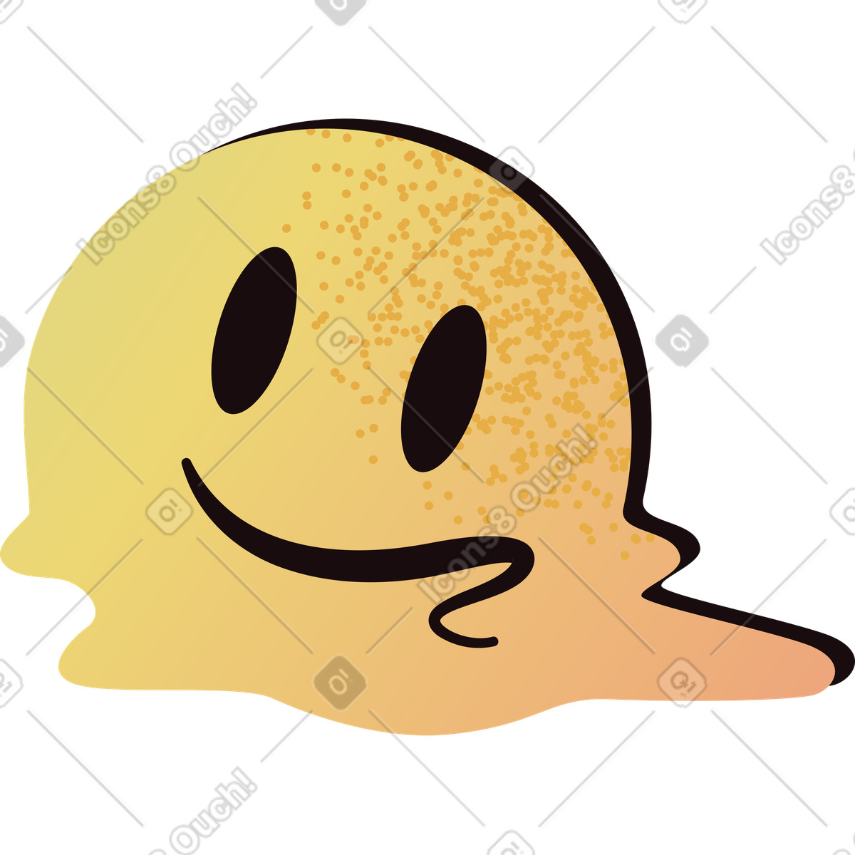 Ilustração de Emoji rosto derretido em no estilo Delight para baixar em PNG, SVG