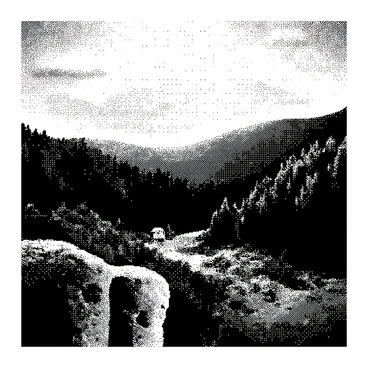 A landscape features rolling hills and a vast sky above. The titles of Linkin Park's most iconic songs are illustrated as prominent elements within the scenery. "In the End" is carved into a rocky cliff, with weathered textures visible on the stone. "Numb" is represented as a flowing river, its surface reflecting the landscape around it. "Crawling" appears as a winding path through the forest, surrounded by dense trees. "Somewhere I Belong" is depicted as a small house nestled comfortably among the hills. Each title stands out clearly against its respective backdrop, creating a cohesive visual narrative throughout the landscape.