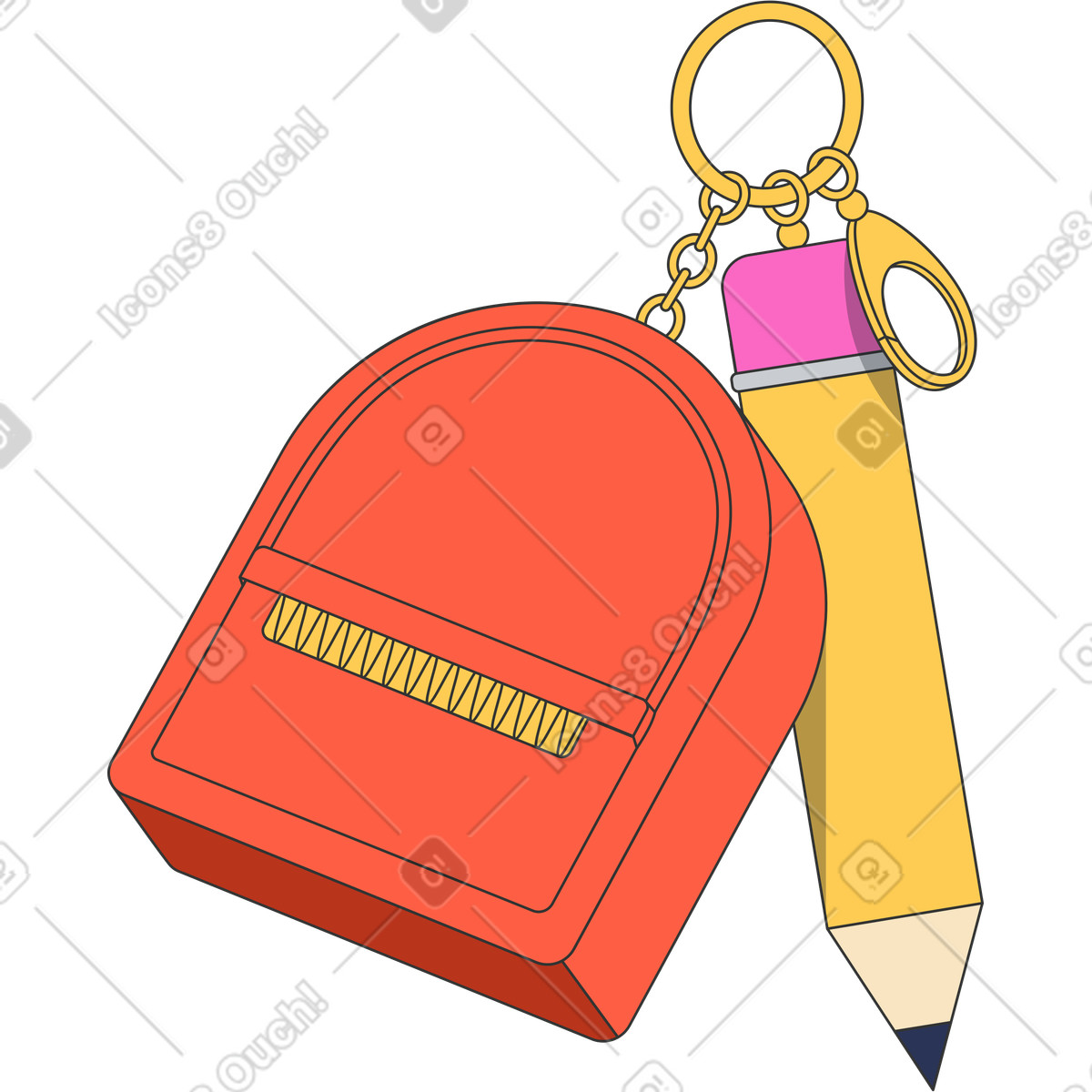 Ilustración Llavero en estilo Kit a descargar en PNG y SVG
