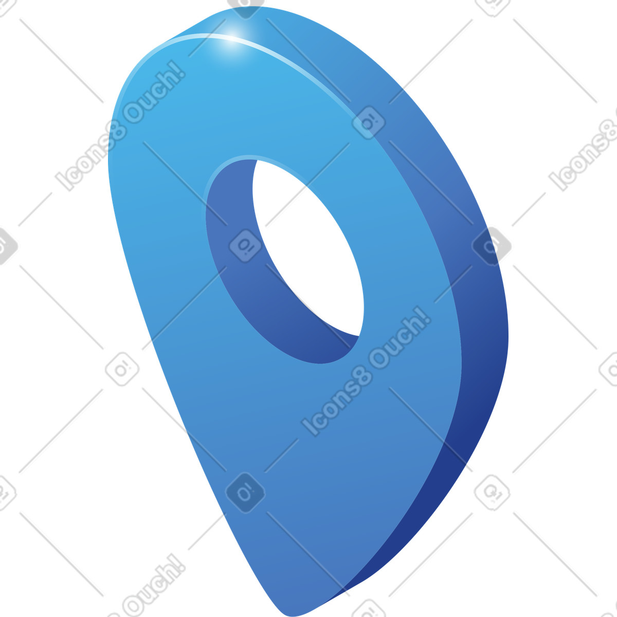 Blaues geolocation-symbol-Illustration im Quantum-Stil als Download in PNG, SVG