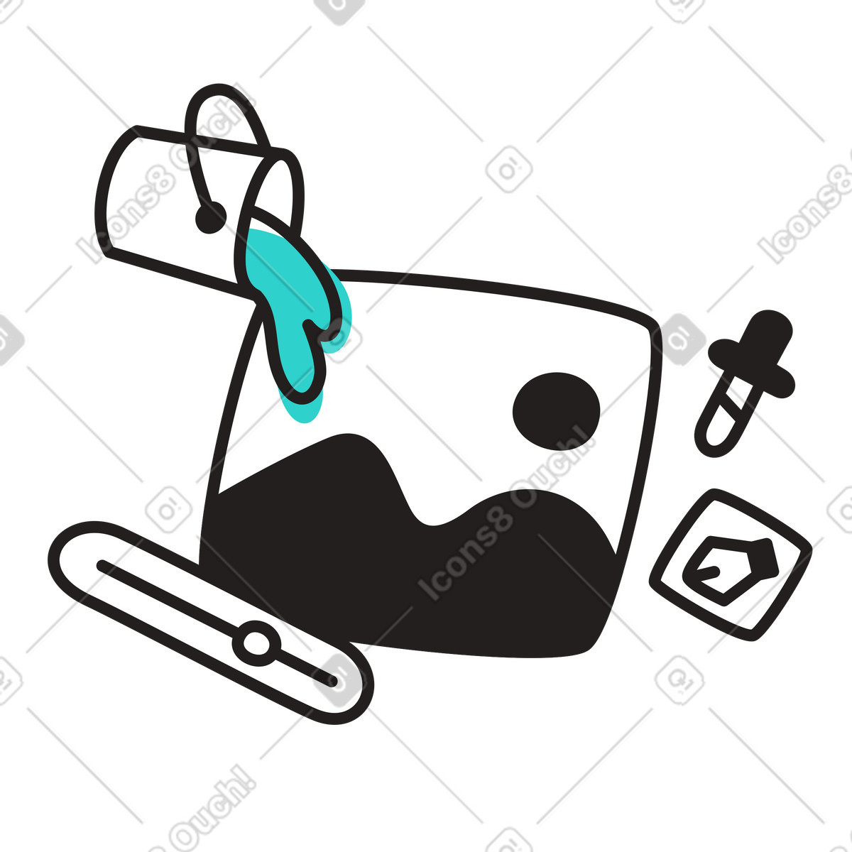 Graphic design programme, design tools  illustration in PNG, SVG