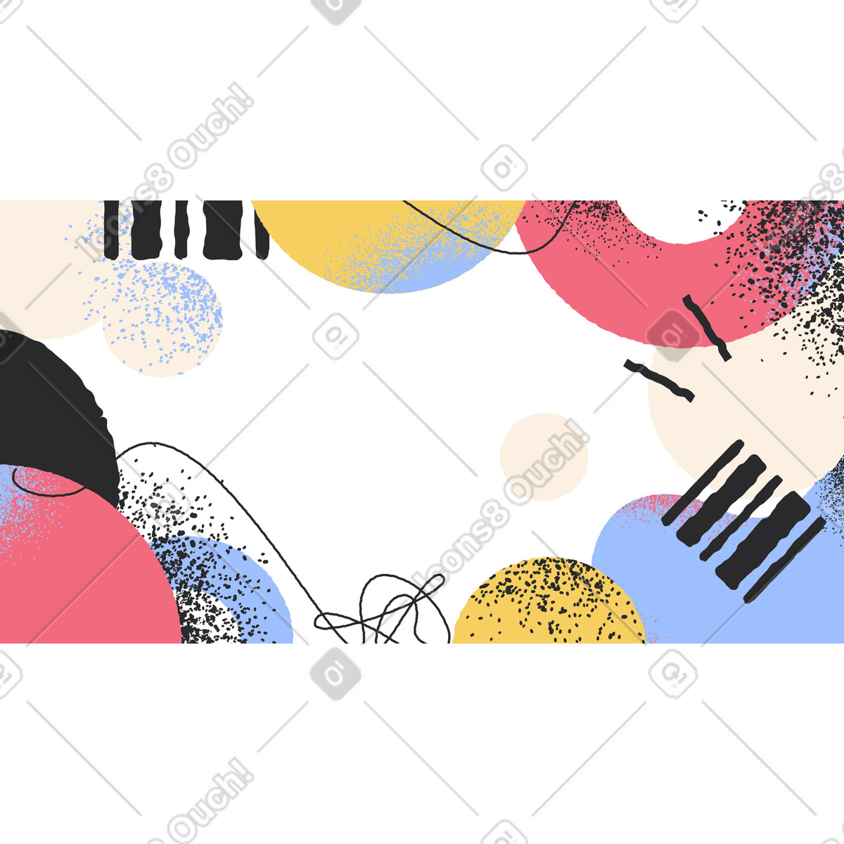 Ilustración Collage brillante abstracto con textura granulada en estilo Pablo a descargar en PNG y SVG