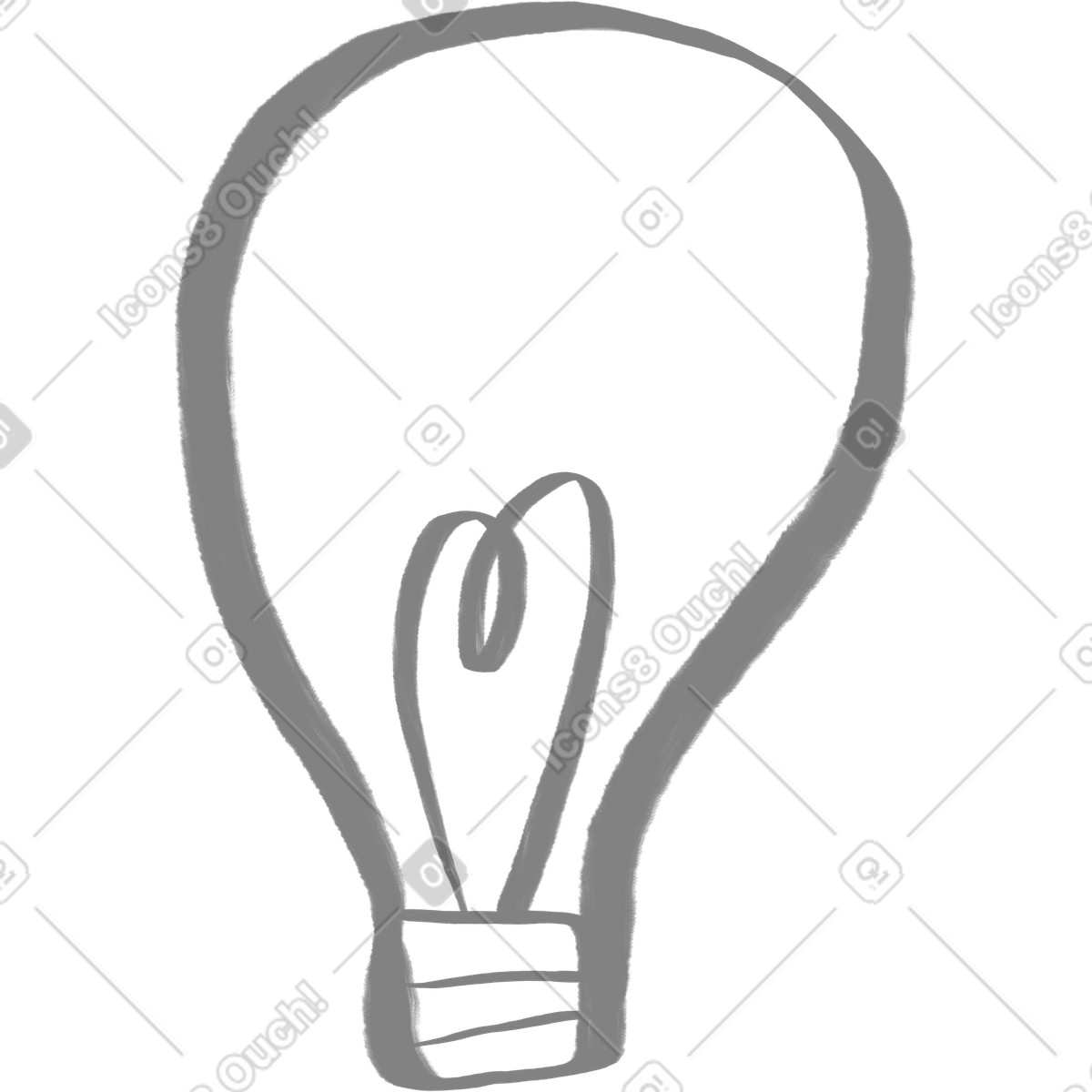 Ilustración Gray light bulb en estilo Company a descargar en PNG y SVG