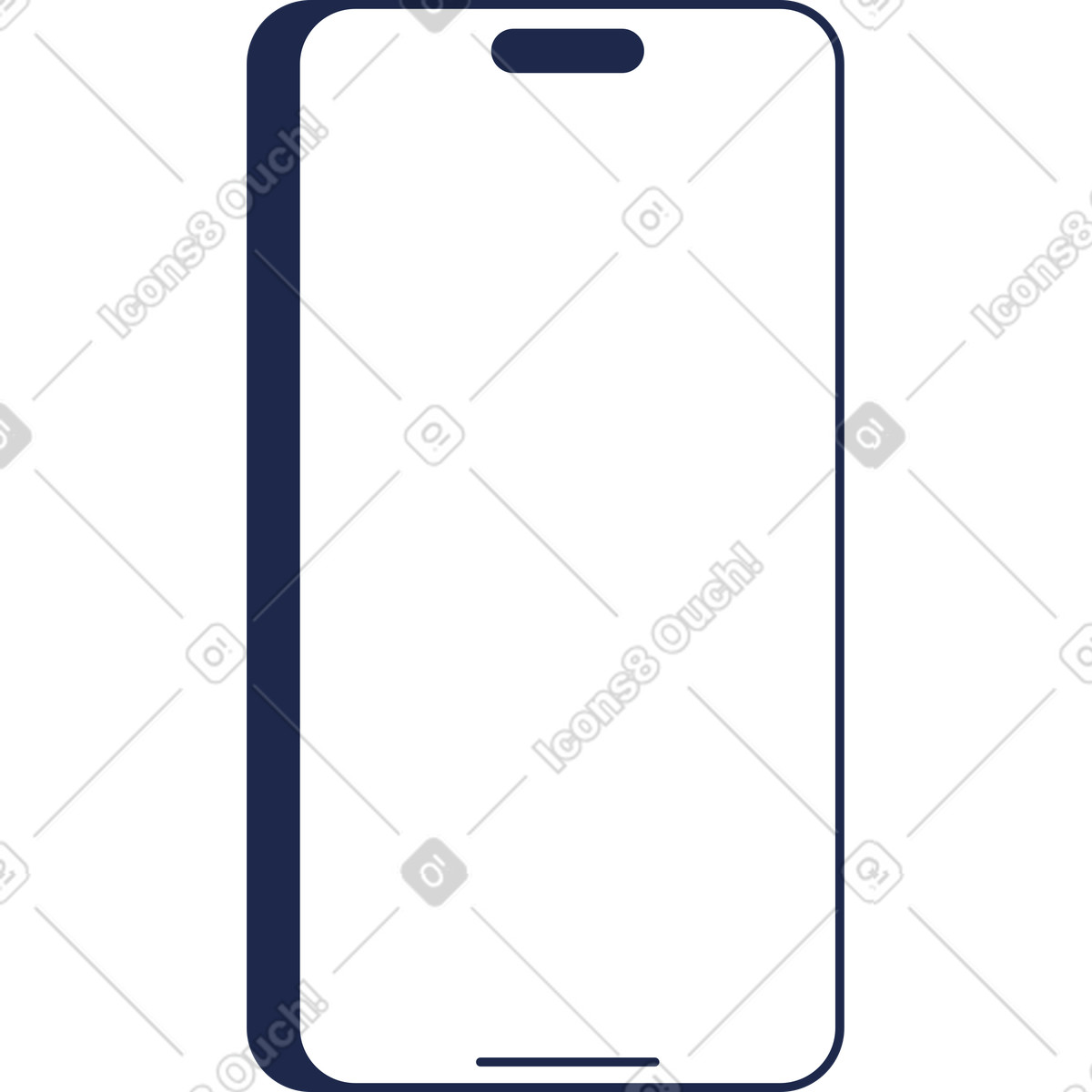 Illustration Téléphone portable dans le style Outline à télécharger aux formats PNG, SVG