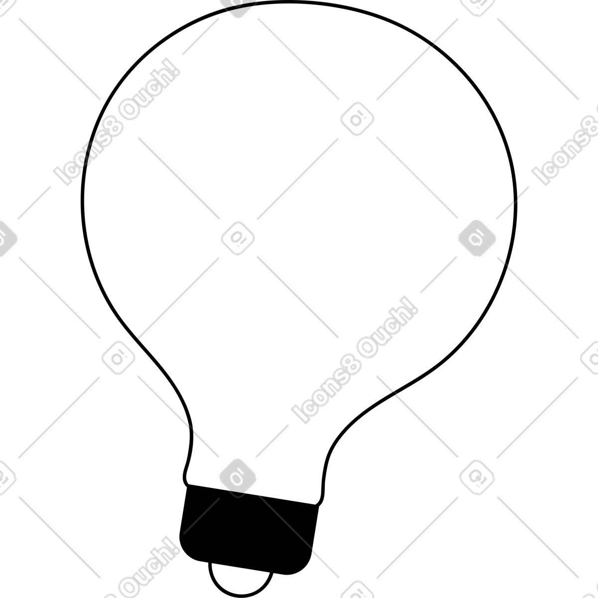 Ilustración Lámpara blanca grande en estilo Jelly a descargar en PNG y SVG