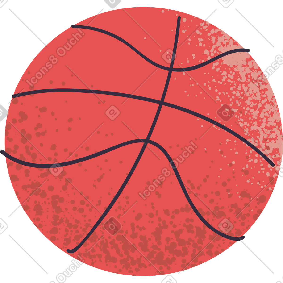 下载 Pale 风格的 篮球 插画，支持 PNG、SVG 格式