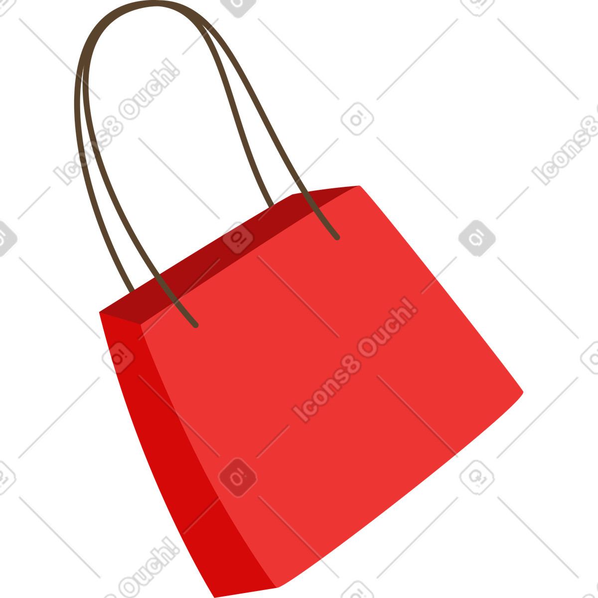 Ilustración Bolsa roja en estilo Vivid a descargar en PNG y SVG