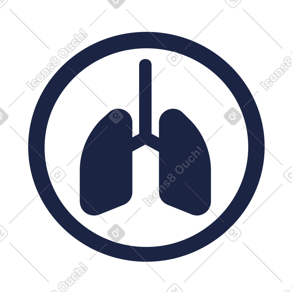 Lungen im kreis atmen animierte Illustration Urban Line-Stil als Download in GIF, Lottie (JSON), AE