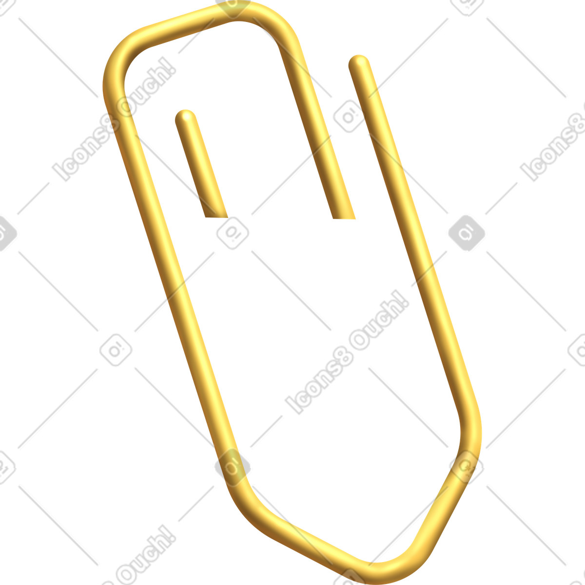 Props スタイルの Paper clip のイラストをPNG、SVG形式でダウンロード
