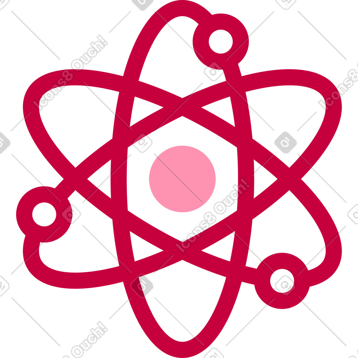 Ilustración Átomo en estilo Natty a descargar en PNG y SVG