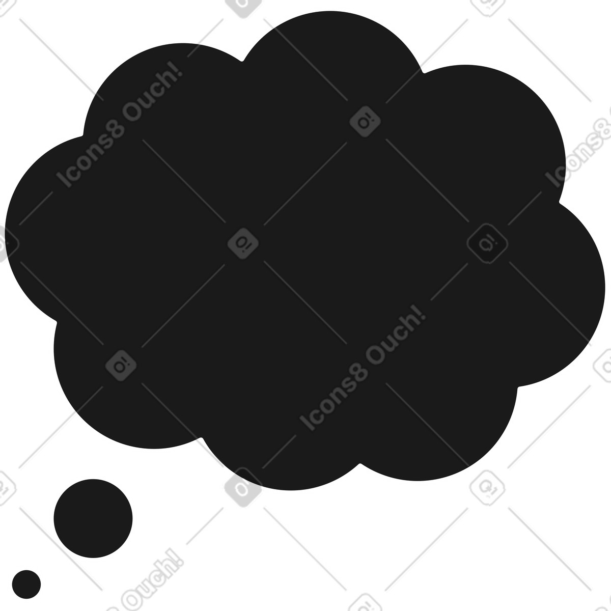 Ilustración Burbuja de pensamiento l en estilo Taxi a descargar en PNG y SVG