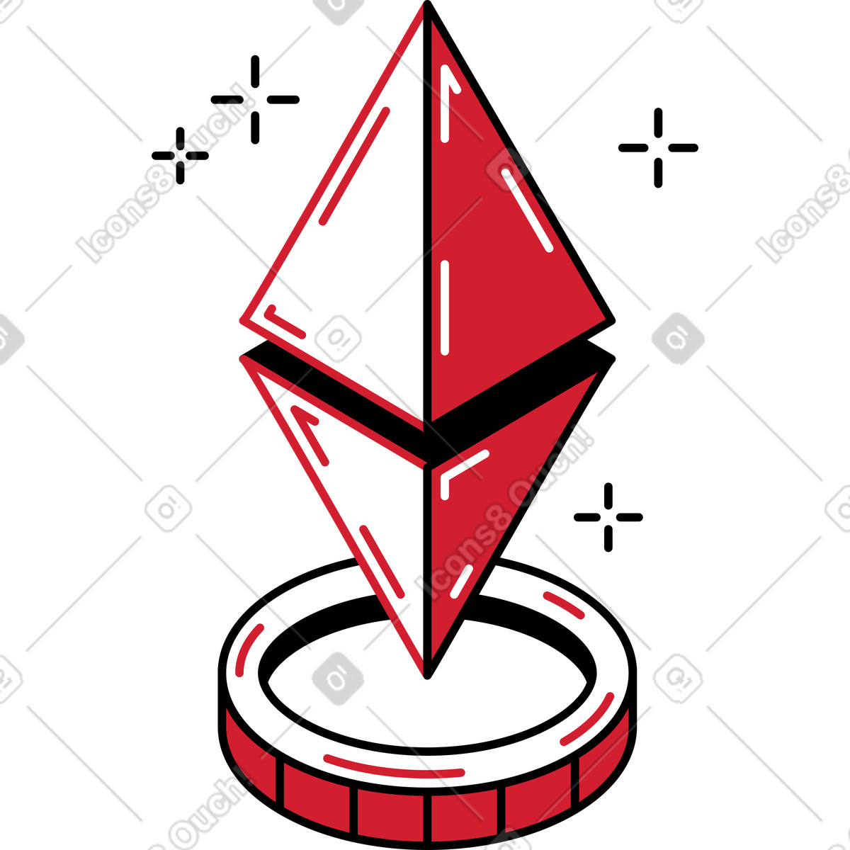 Etherium illustration in PNG, SVG