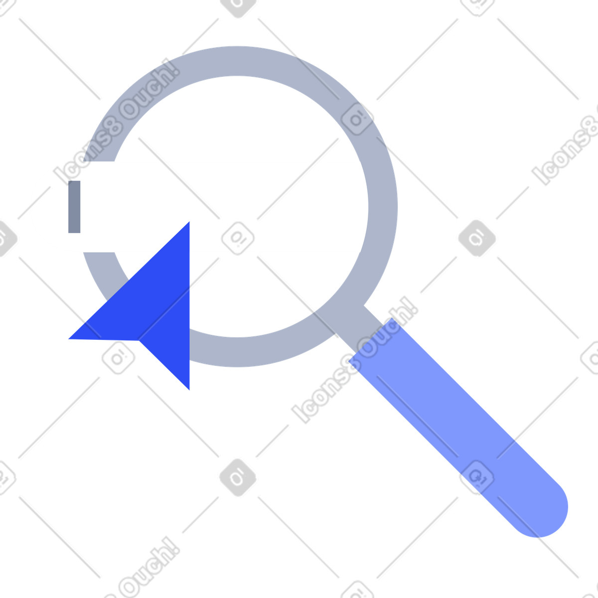 Online information lookup, User query, Cursor clicking search field illustration in System style download in PNG, SVG