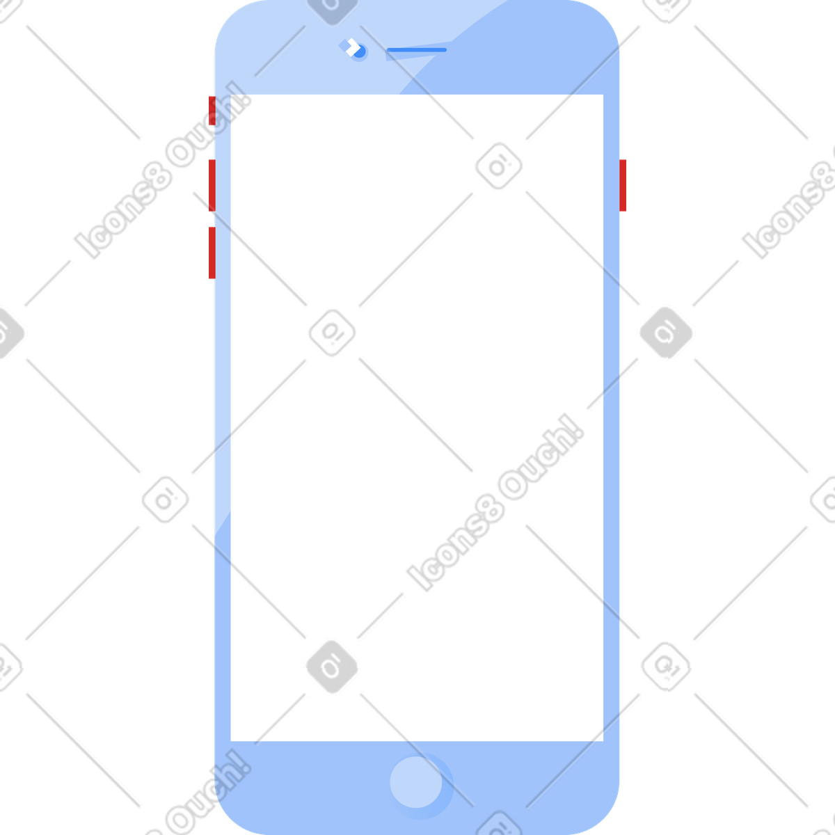 Smartphone illustration clipart for various projects, featuring detailed graphics in PNG and SVG