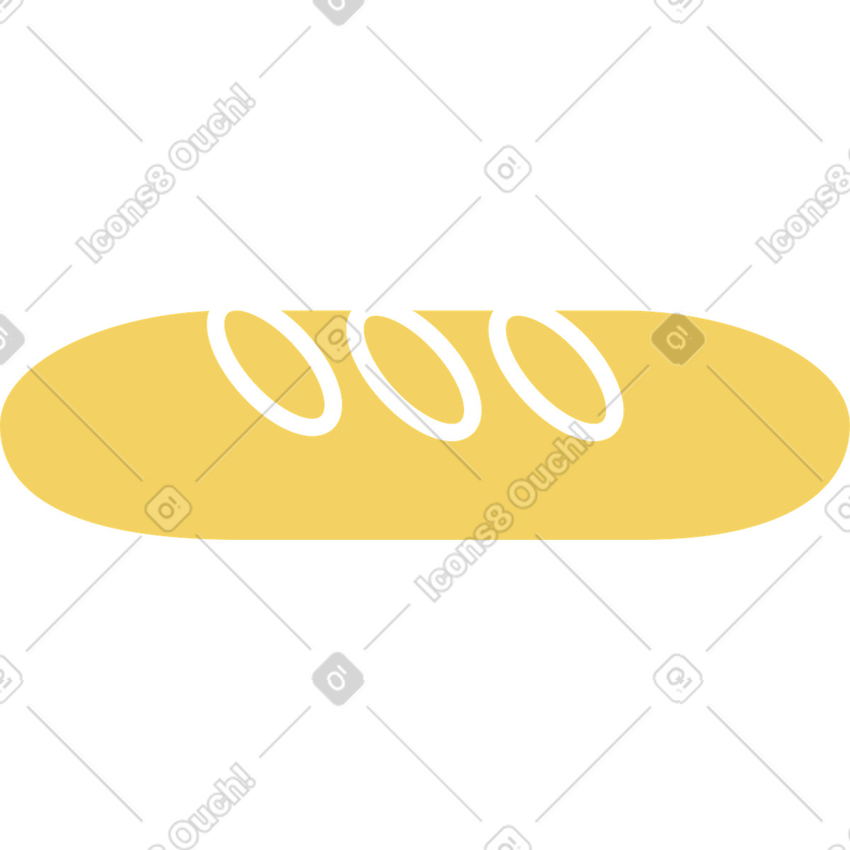 Ilustración Pan en estilo Macaroni a descargar en PNG y SVG