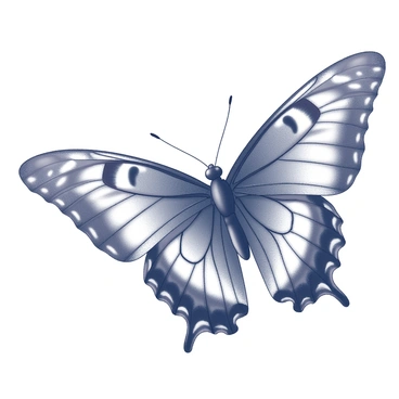 A close-up view of a butterfly's wings, displaying intricate patterns and textures. The wings feature delicate veins and a variety of shapes that create a complex design. The scales on the wings glisten, highlighting the unique patterns formed by nature. The image captures the detail of the wings, emphasizing the symmetrical nature of the design and the variety of shapes present.