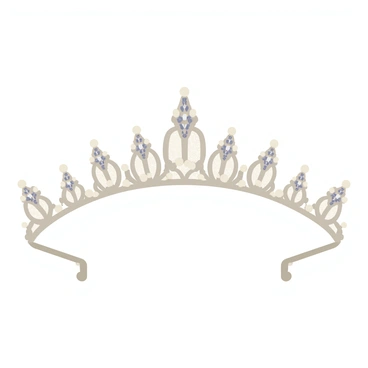 A dazzling bridal tiara adorned with crystals and pearls