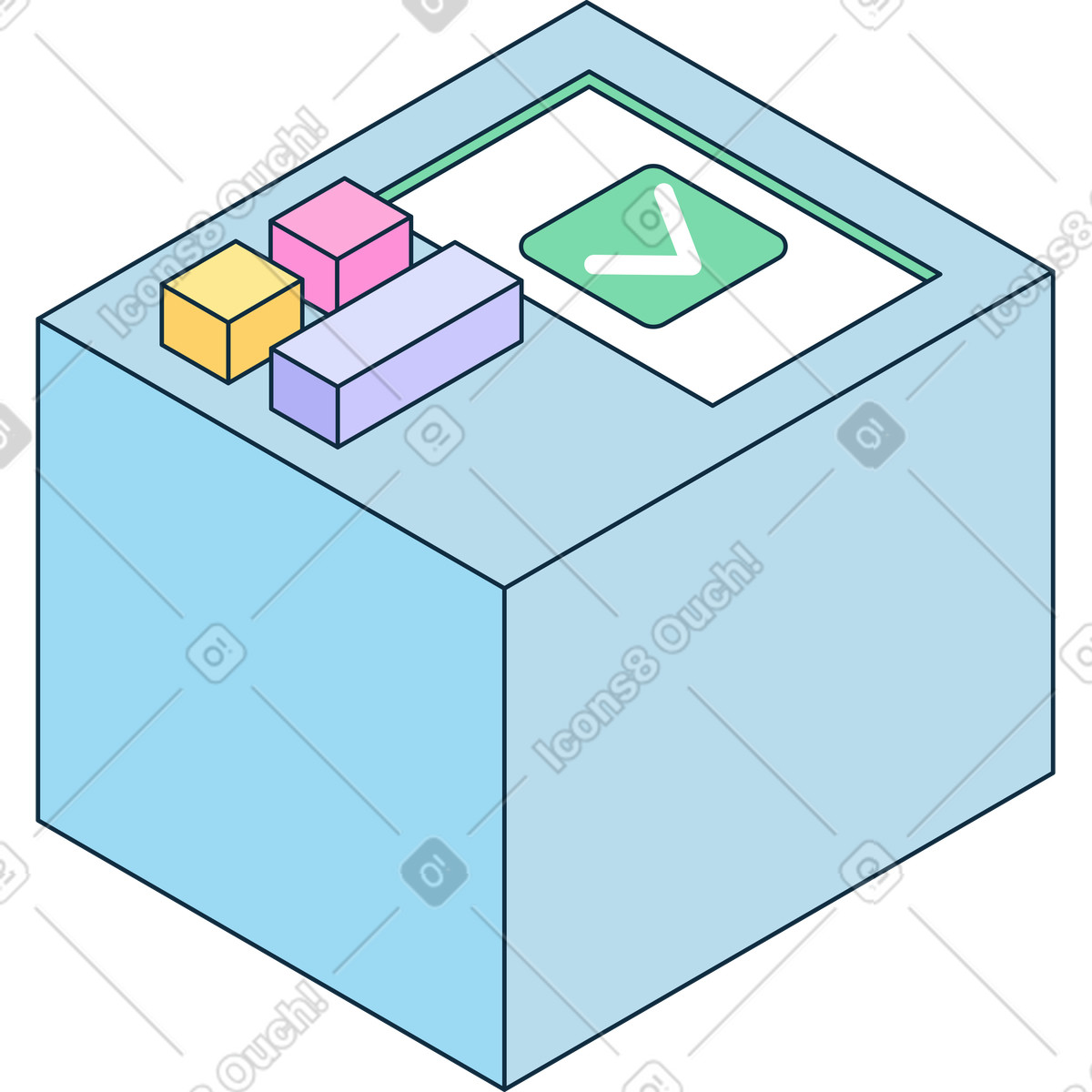 Conveyor control unit illustration in Bubble gum style download in PNG, SVG