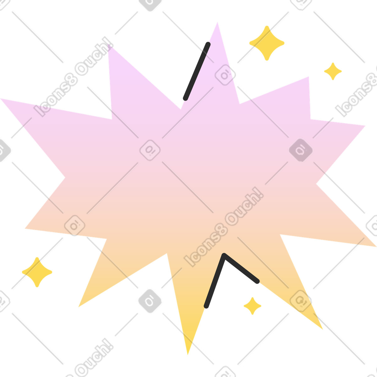 Illustration Gradient blop dans le style Marginalia à télécharger aux formats PNG, SVG