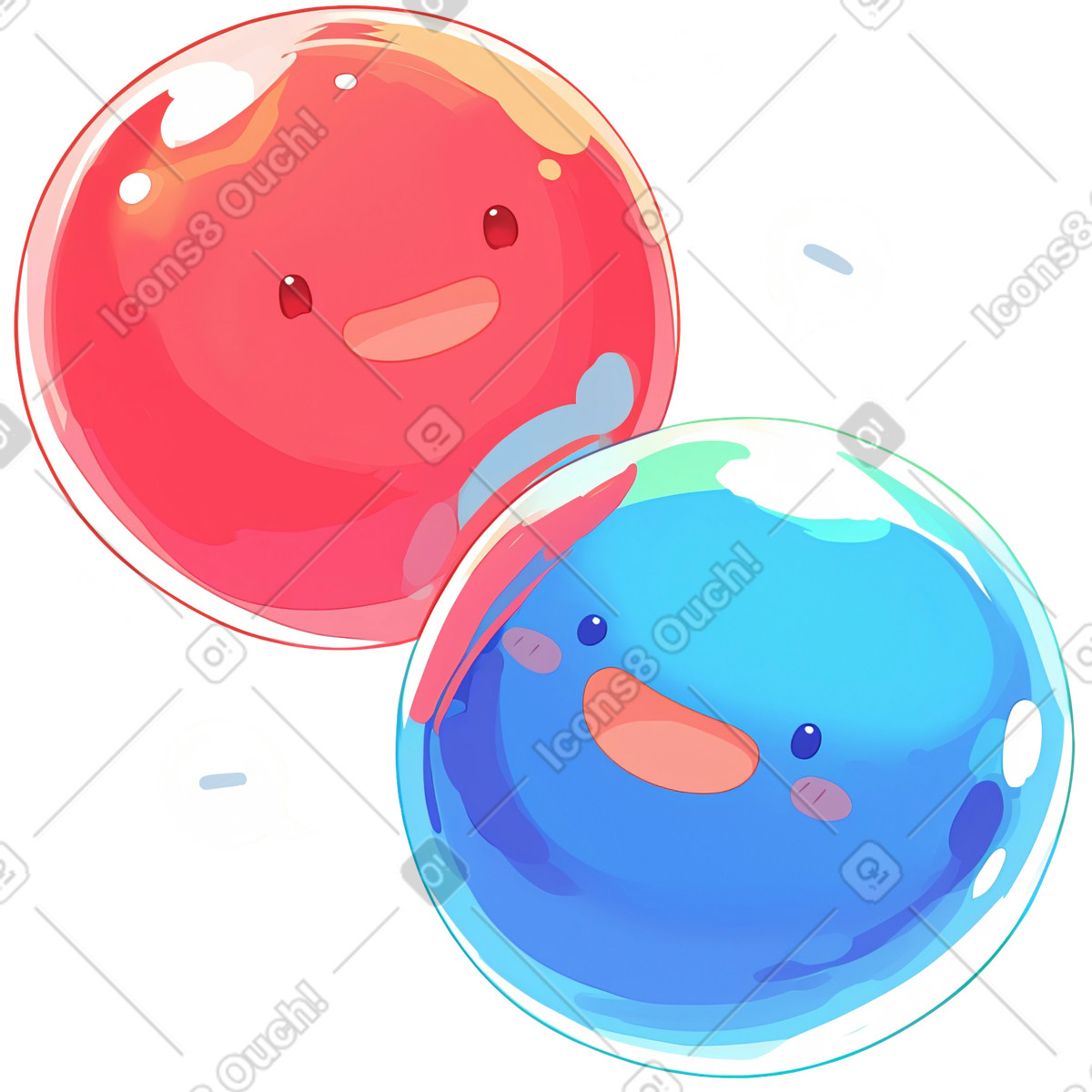 Lustige sprechblasen-Illustration im Glazy-Stil als Download in PNG, SVG