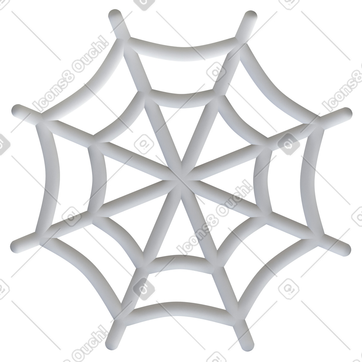 Spiderweb illustration in 3D Fluency style download in PNG, SVG