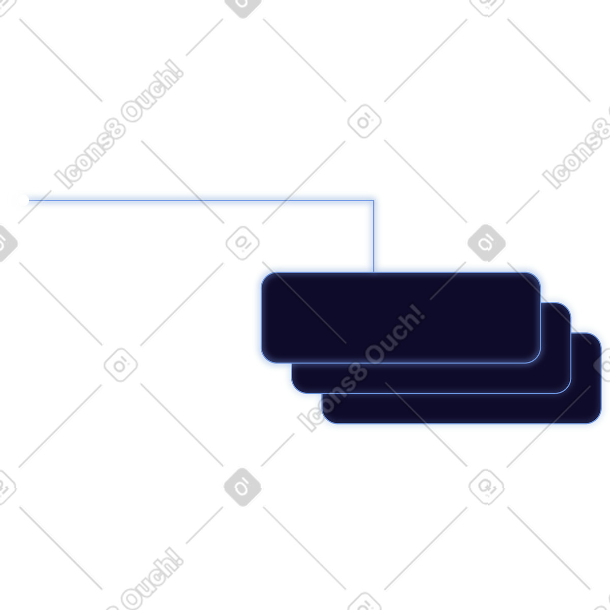 Multilayer bars illustration in Dimension style download in PNG, SVG