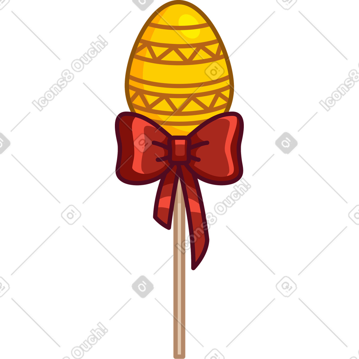 Illustration Sucette de pâques dans le style Festicon à télécharger aux formats PNG, SVG