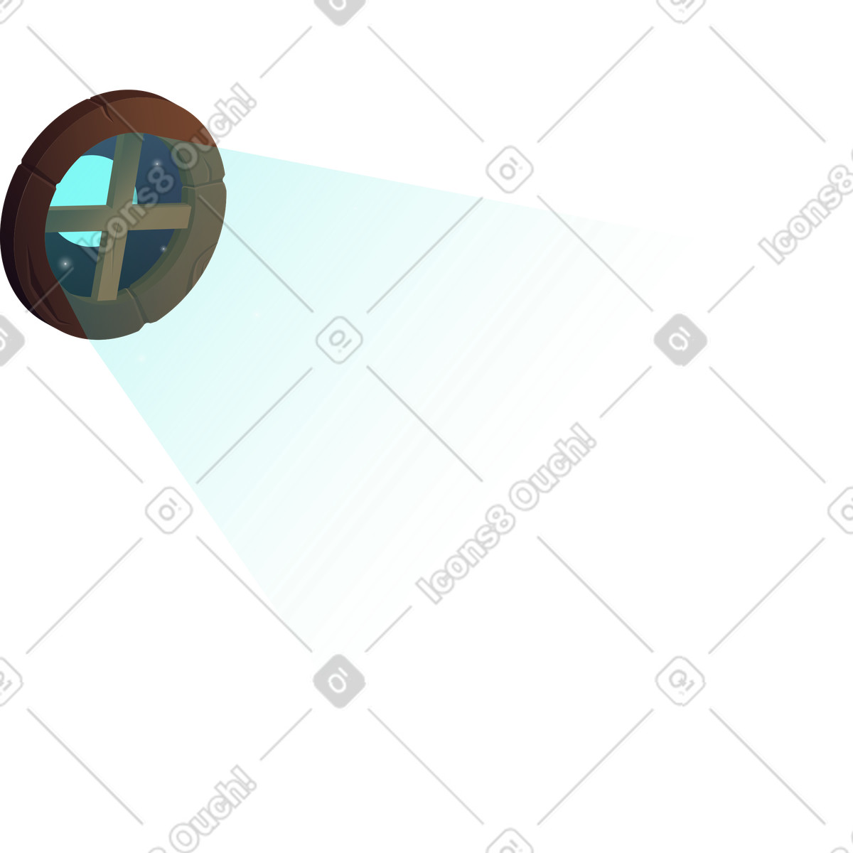 Window illustration in Halloween Party style download in PNG, SVG