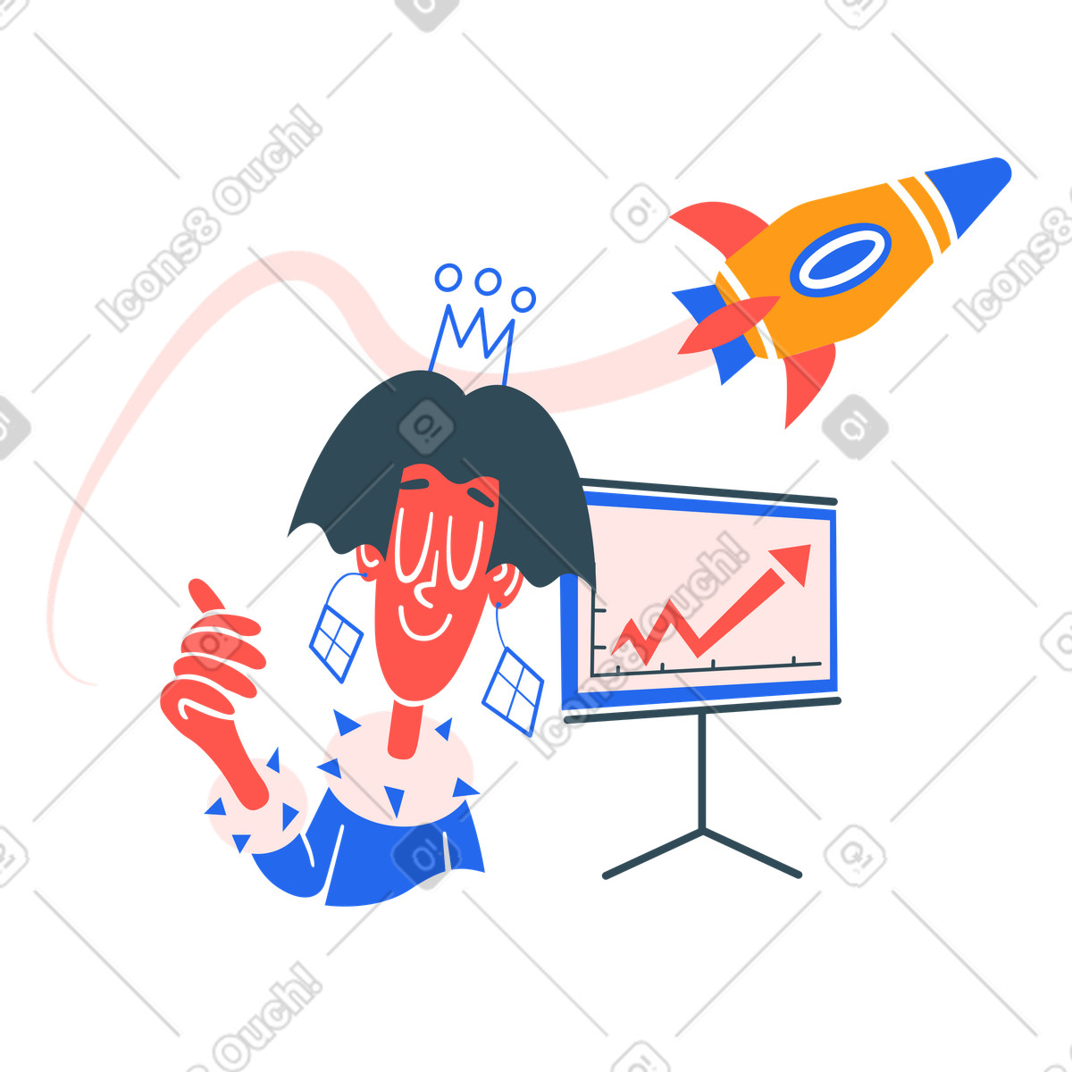 Illustration Progression du démarrage aux formats PNG et SVG
