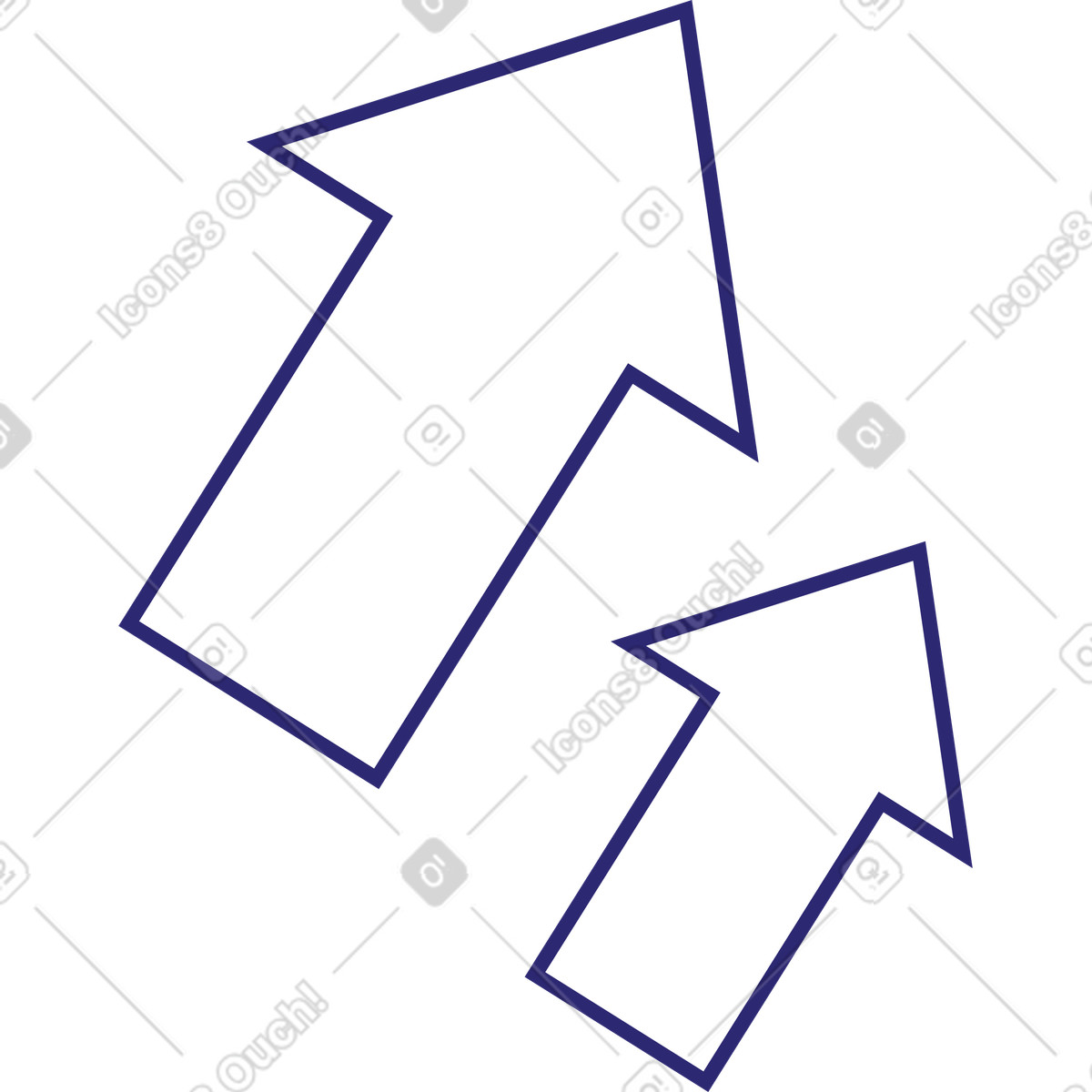 Arrow illustration in Cut style download in PNG, SVG