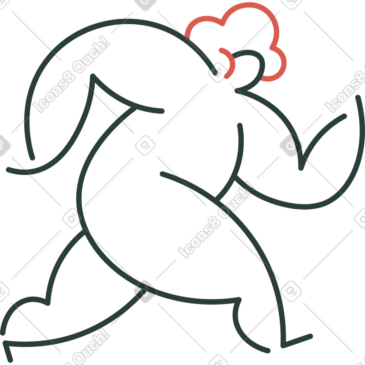 下载 Macaroni 风格的 赶路的人 插画，支持 PNG、SVG 格式