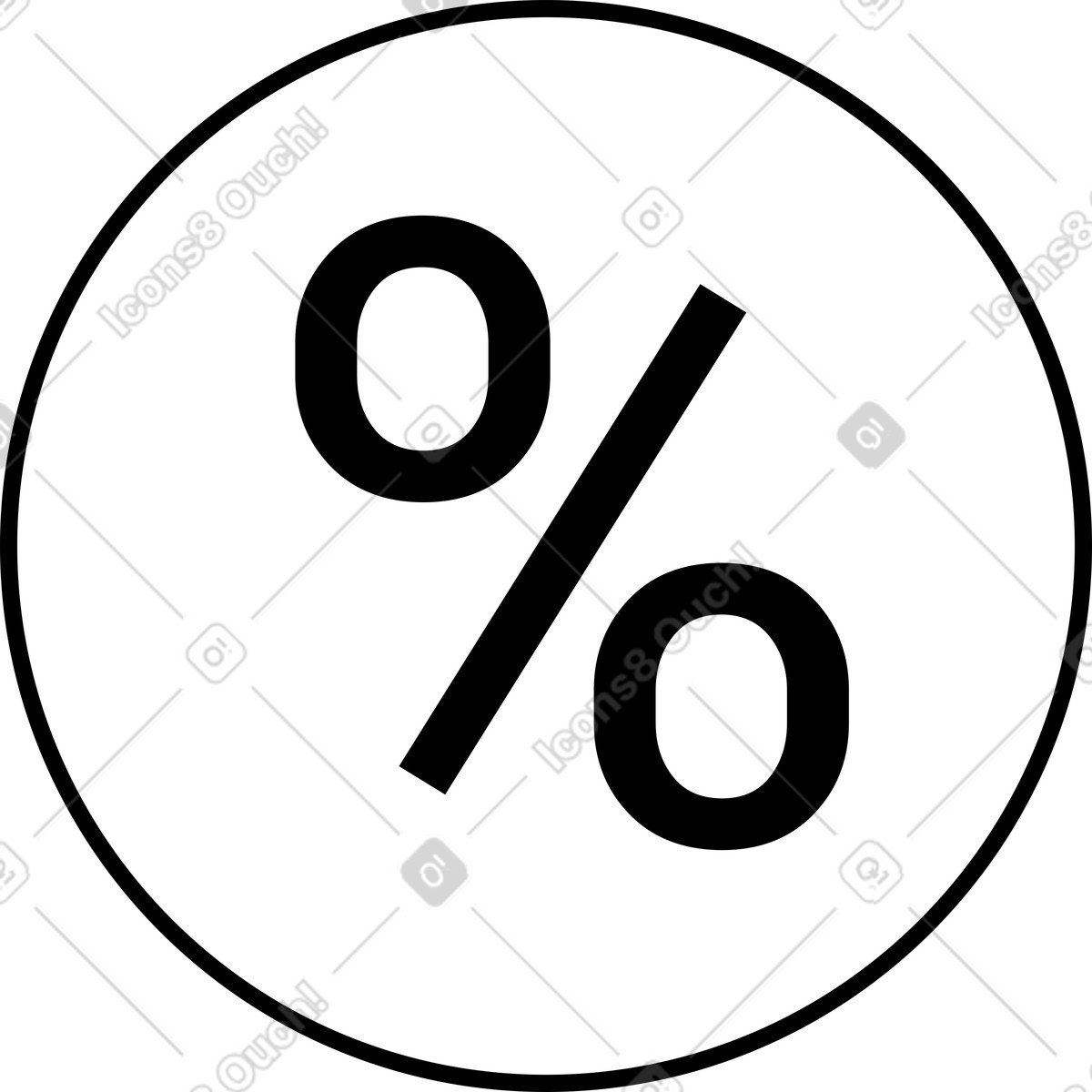 Illustration Icône de pourcentage dans le style Azure à télécharger aux formats PNG, SVG