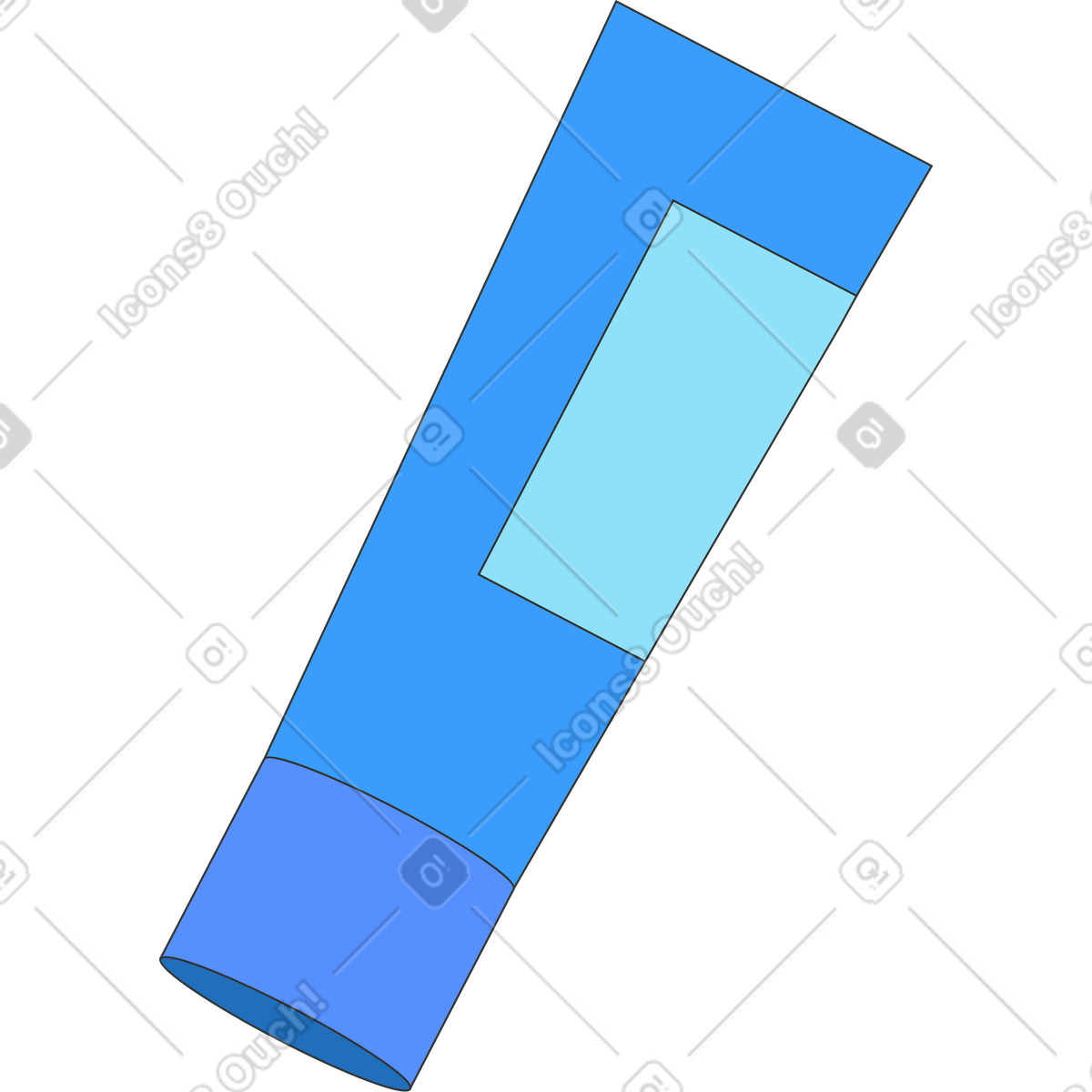 Ilustración Tubo de crema en estilo Kit a descargar en PNG y SVG