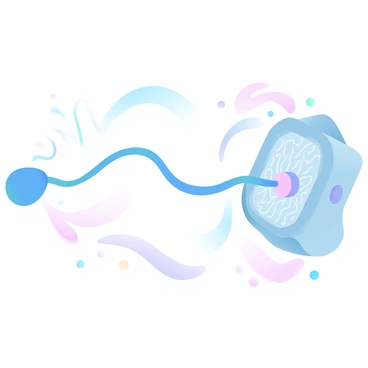 An illustration depicting the flow of an electrical pulse towards a muscle through a neuromuscular junction. The image features a neuron with a long axon leading to the neuromuscular junction. Electrical impulses are represented as bright, pulsing lines traveling along the axon. The neuromuscular junction is clearly defined, showcasing the synaptic cleft between the neuron and the muscle fiber. The muscle fiber is filled with intricate details, indicating its striated texture. Surrounding the junction, there are various colors representing the movement of ions, enhancing the visual representation of the electrical activity in the area.