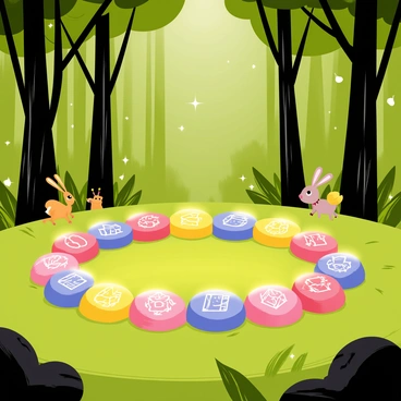 A circle of glowing stones in a forest clearing, used for magical rituals by the forest's inhabitants.