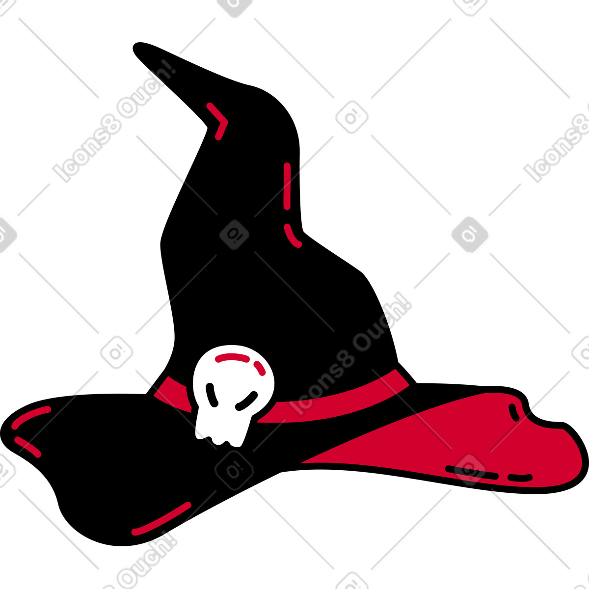 Ilustração de Chapéu bruxa em no estilo Ruby para baixar em PNG, SVG
