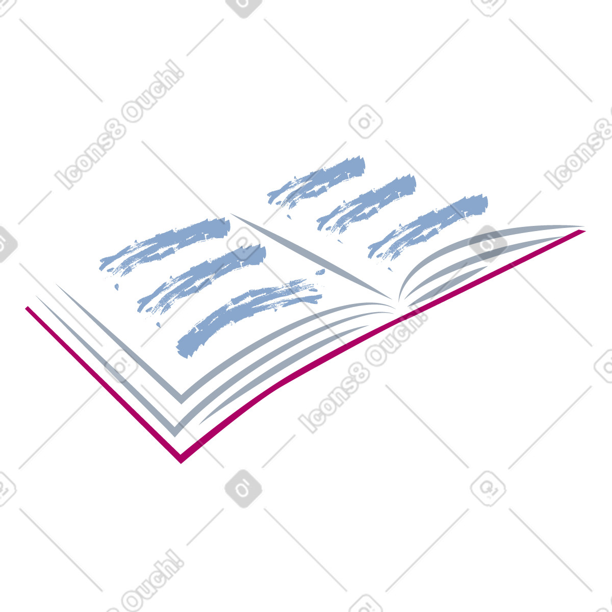 Offenes buch-Illustration im Everyday-Stil als Download in PNG, SVG