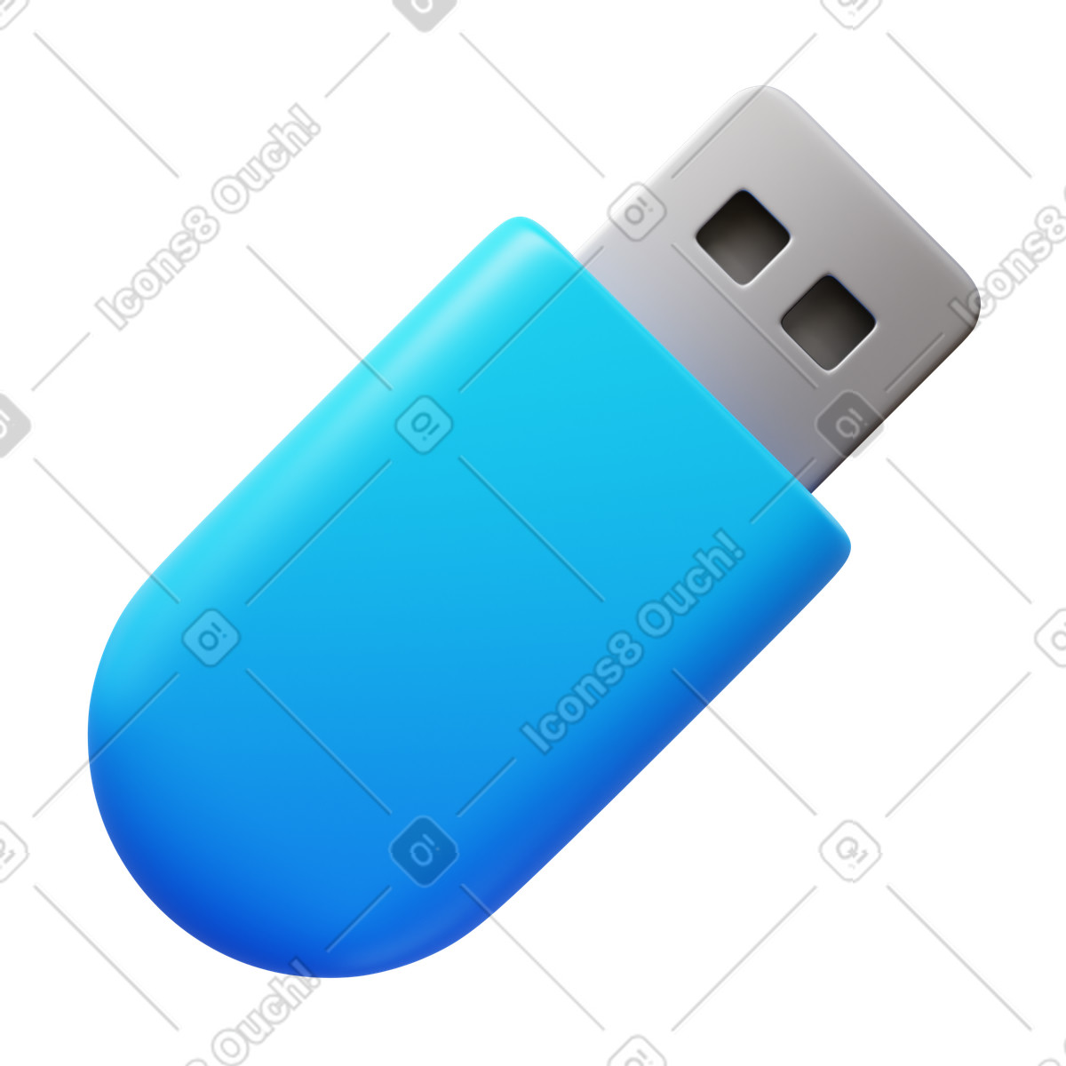 3D Fluency スタイルの Usb memory stick のイラストをPNG、SVG形式でダウンロード