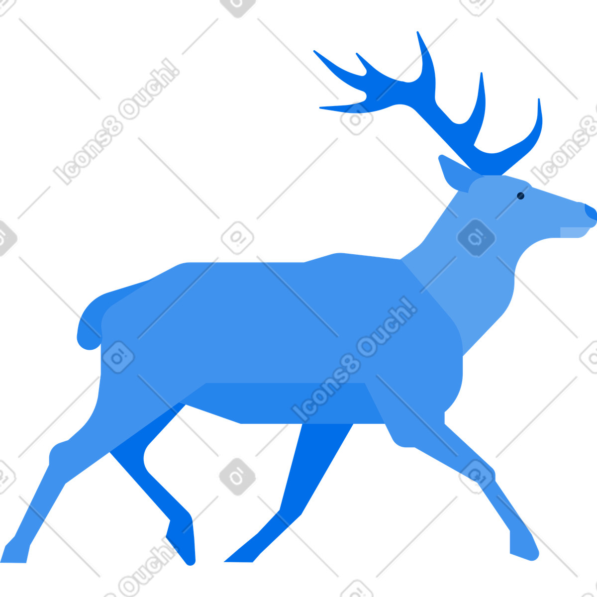 Ilustración Ciervo en estilo Urban a descargar en PNG y SVG