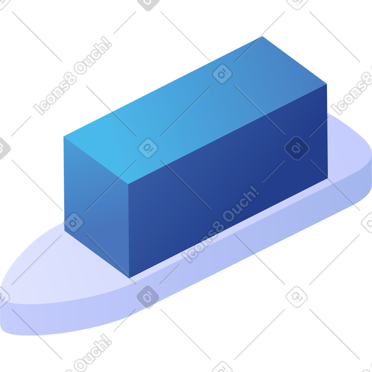 Illustration Barge avec cargaison dans le style Quantum à télécharger aux formats PNG, SVG