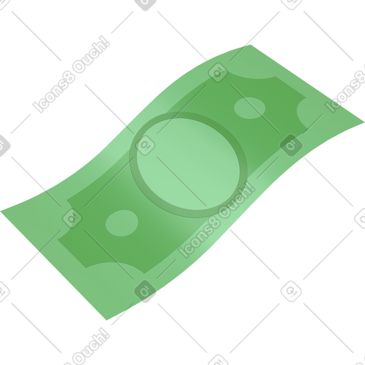 Ilustração de Nota voadora em no estilo 3D Business para baixar em PNG, SVG